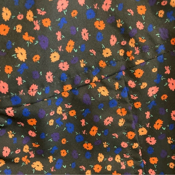 HERSCHEL Sz S Voyage Wind Ditzy Floral Hooded Pockets Zip Up Windbreaker  Jacket - Picture 4 of 10